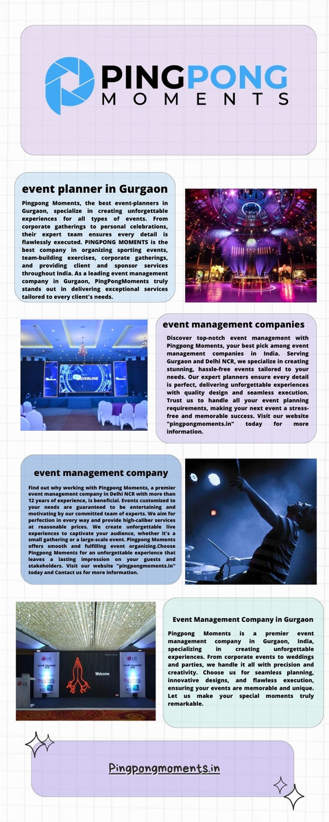 Top Event Management Companies - Pingpong Moments